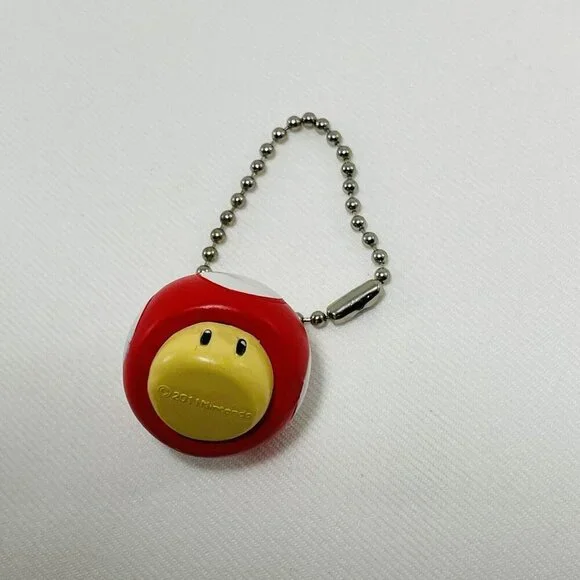 Nintendo Mario Mushroom Keychain Mini Figure Keyring Anime Game Symbol Mascot - Picture 8 of 9